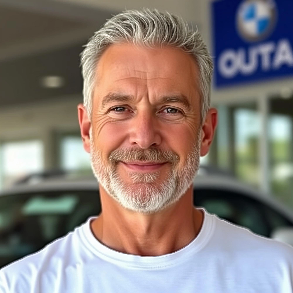 Happy Los Angeles customer giving closet design testimonial - modern male client